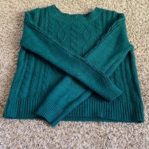 Cable-knit emerald sweater (Dillard’s) Copper Key